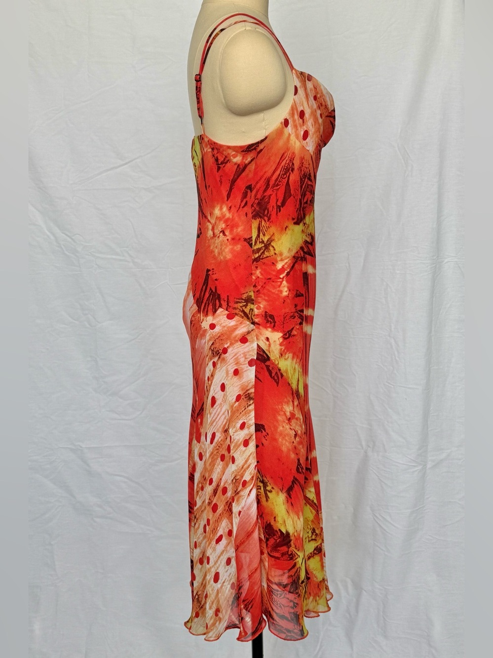 Y2K Cowl Neck Asymmetrical Hem Midi Dress - Picture 6 of 9
